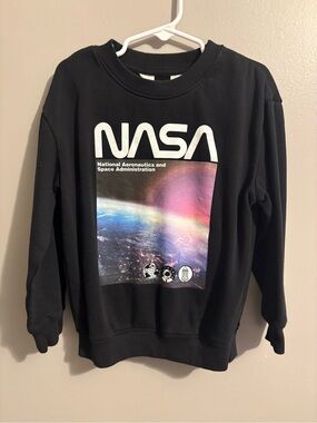 H&M Kids NASA Black Crewneck Sweatshirt